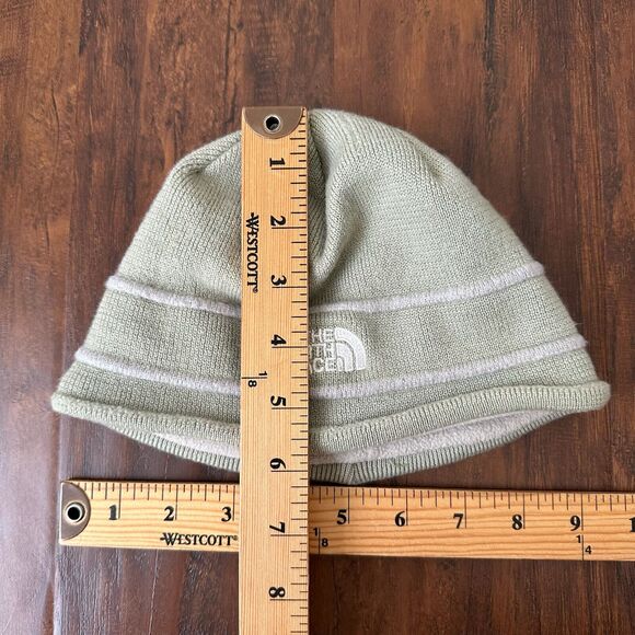 THE NORTH FACE Youth Toddler Knit Skull Beanie Hat Cap in Light Green - Picture 10 of 10